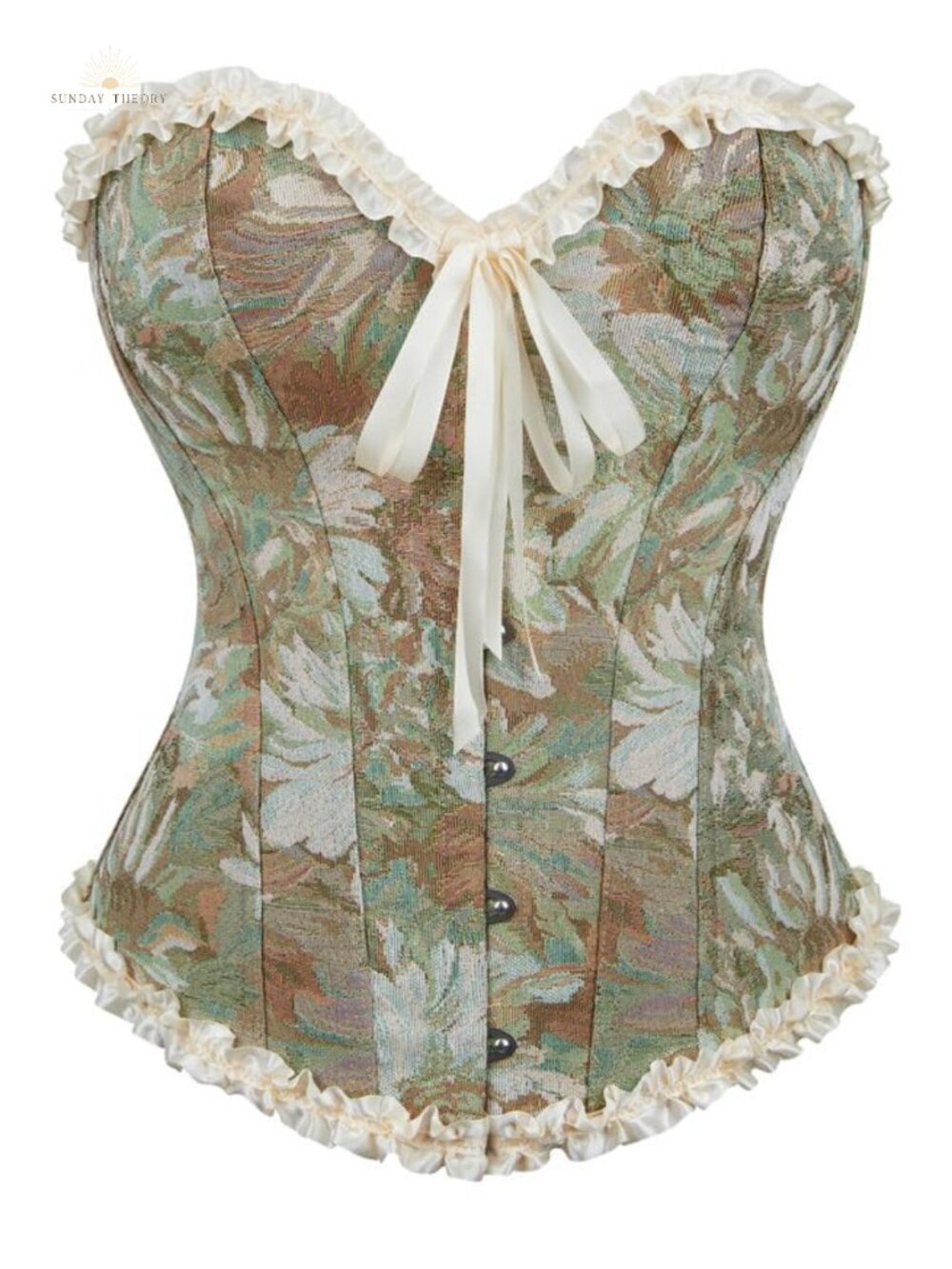 Lace Up Corset Top Overbust Body Shaper Bustier